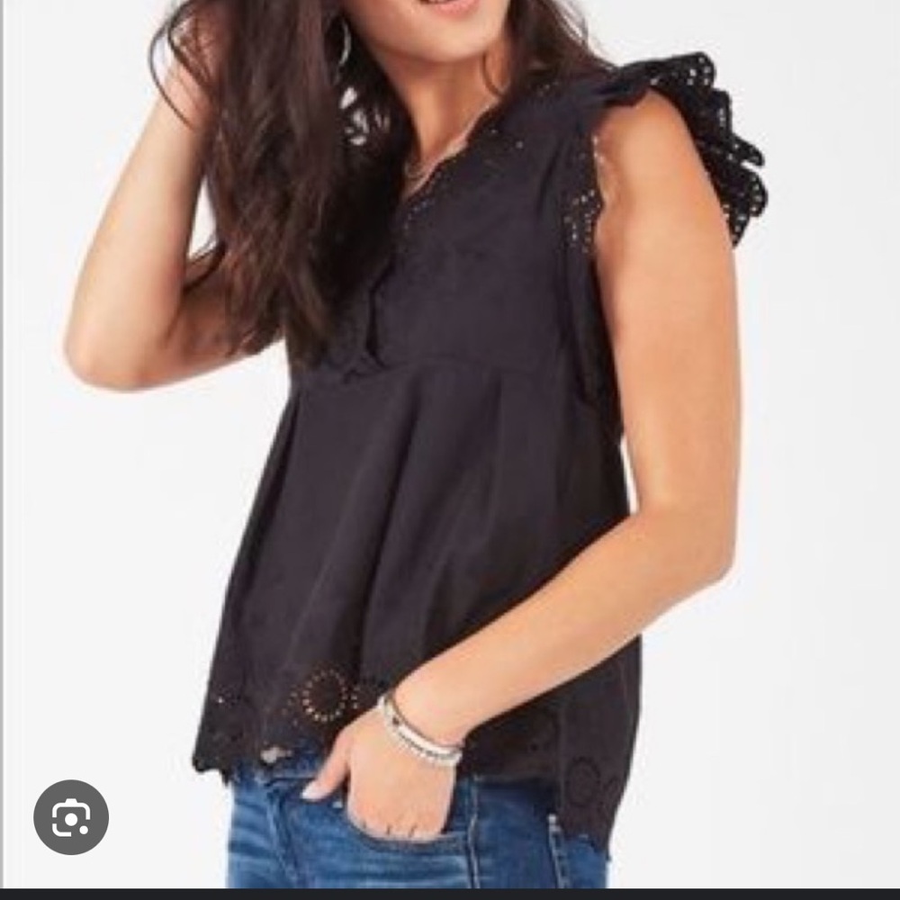 Maette by Stella & Dot Peyton Eyelet Top